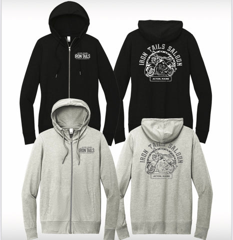 Ladies-Bike Chain Zip Up Hoodie