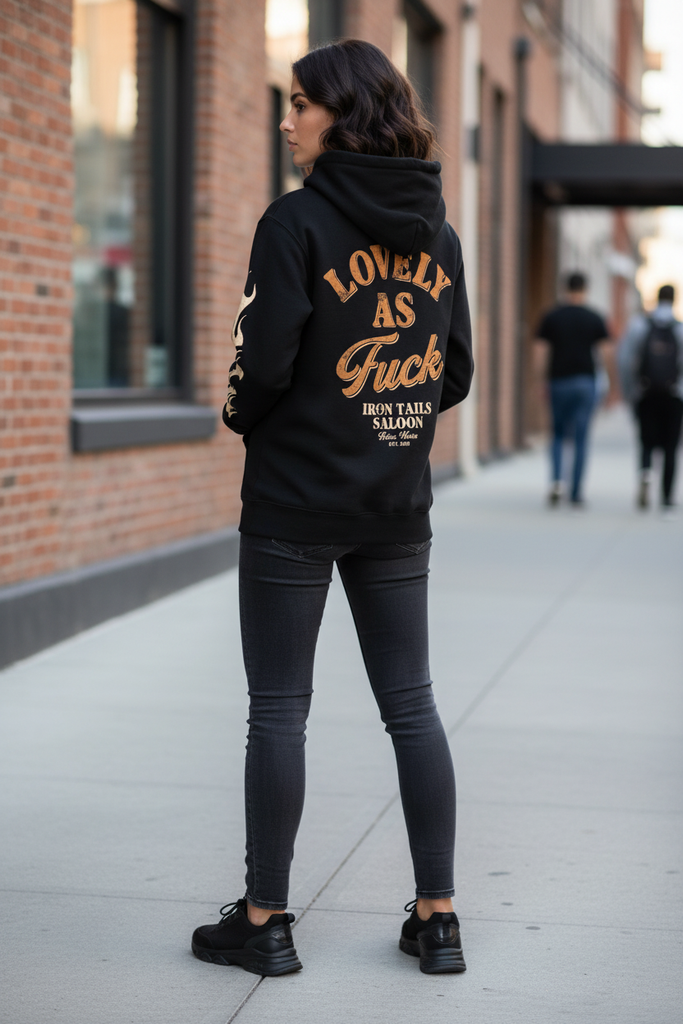 Lovely as F*** Hoodie - Back View